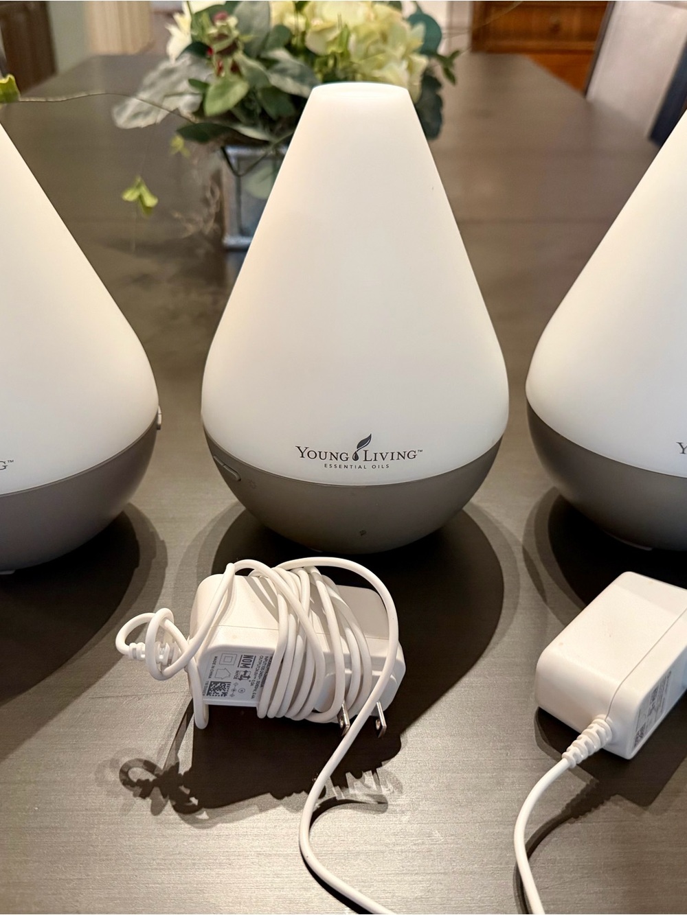 Young Living White and Gray Dewdrop Ultrasonic Diffuser